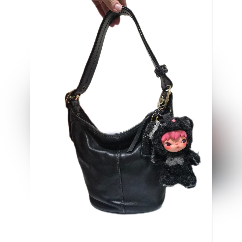 Coach ♟️Black BLEECKER Tattersall Style 11422 Vachetta Leather